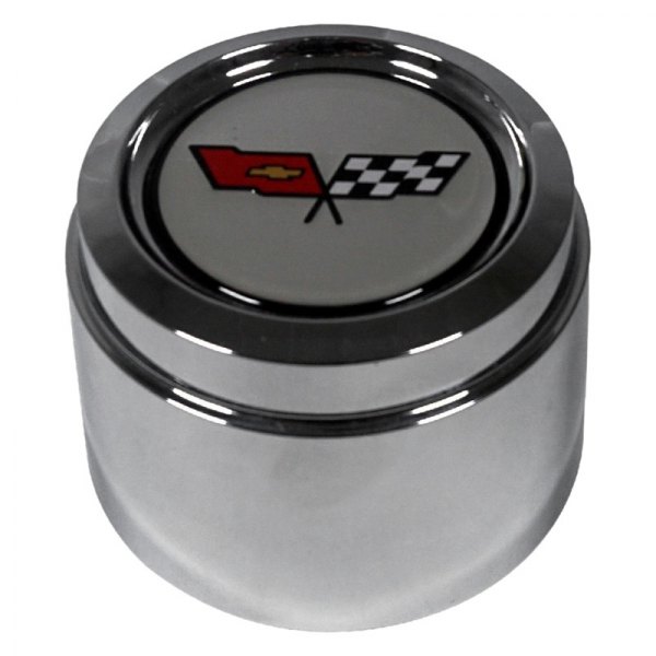 Trim Parts® - Silver Wheel Center Cap With Silver Center and Cross Flags Logo