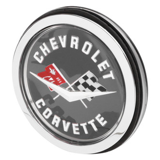 Trim Parts® - "Chevrolet Corvette" Silver Rear Emblem Assembly