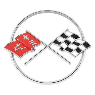 Trim Parts® - Crossed Flags Front Emblem