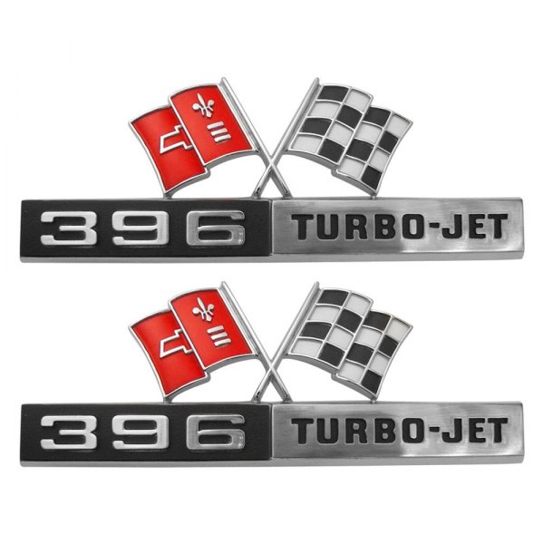 Trim Parts® - "396 Turbo Jet" Front Fender Emblems