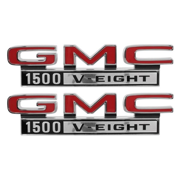 Trim Parts® - "GMC 1500 V-Eight" Front Fender Emblems