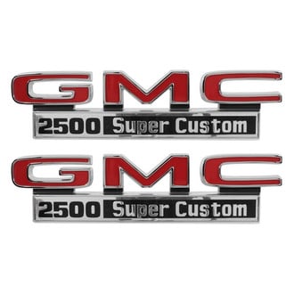Trim Parts® - "GMC 2500 Super Custom" Front Fender Emblems