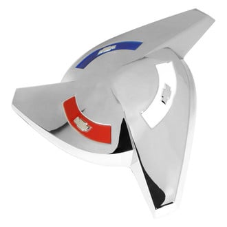 Trim Parts® - Silver Wheel Spinners With Bow Tie Logo