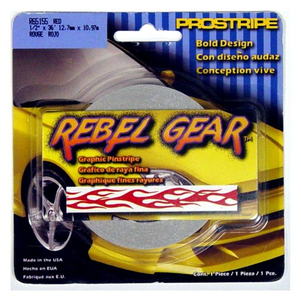 Trimbrite® - Rebel Gear™ 1/2" x 36' Red Pinstripe Tape
