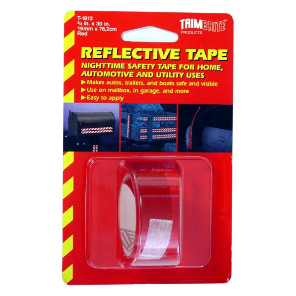 Trimbrite® - 3/4" x 30" Red Light Reflective Vinyl Tape