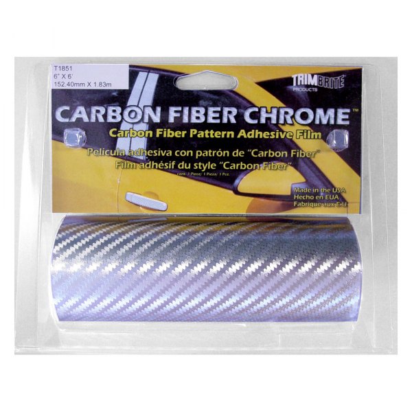 Trimbrite® - Carbon Fiber™ 5-7/8" x 6' Chrome Protective Film Roll