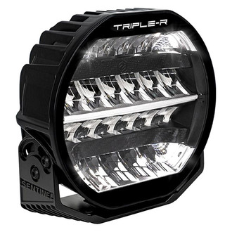 Triple-R® - Sentinel Series 9" Round 87W Wide Beam LED Light With Amber/White Backlight