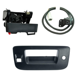 TRQ® - Black Textured Park Assist Camera with Tailgate Handle