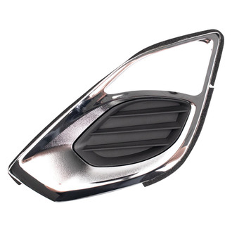 TRQ® - Chrome and Black Driver Side Fog Light Cover
