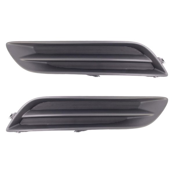 TRQ® - Black Front Driver and Passenger Side Fog Light Cover