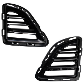 TRQ® - Front Outer Driver and Passenger Side Fog Light Cover Set