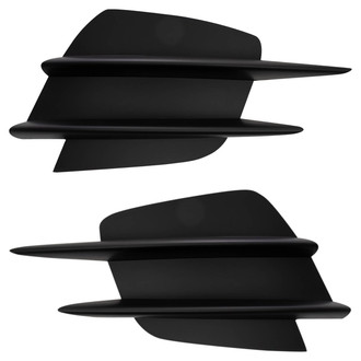 TRQ® - Front Outer Driver and Passenger Side Bumper Grille Insert Set