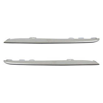 TRQ® - Upper Driver and Passenger Side Grille Molding Set