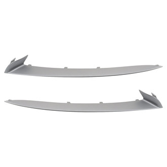 TRQ® - Front Outer Driver and Passenger Side Bumper Molding Set