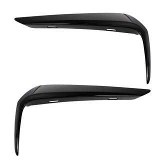TRQ® - Front Driver and Passenger Side Bumper Grille Molding Set