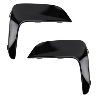 TRQ® - Front Driver and Passenger Side Bumper Cover Grille Molding Set