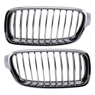 TRQ® - Upper Driver and Passenger Side Grille Set