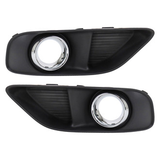 TRQ® - Front Driver and Passenger Side Fog Light Bezels