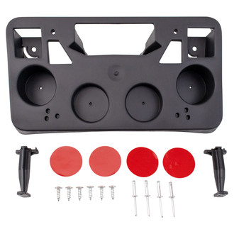 TRQ® - Black Front License Plate Bracket