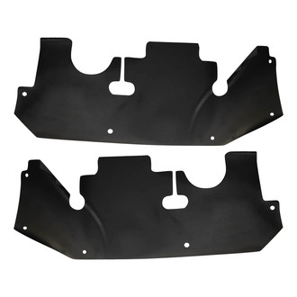 TRQ® - Front Rearward Driver and Passenger Side Fender Splash Shield Set