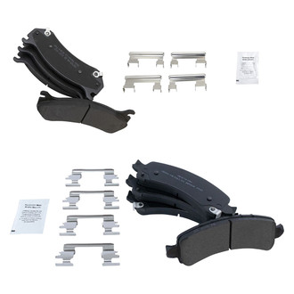 TRQ® - Semi-Metallic Front and Rear Disc Brake Pads