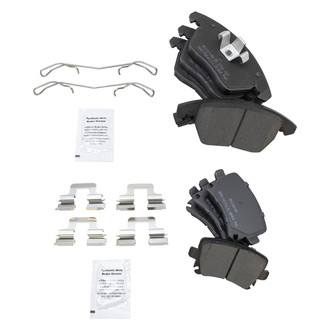 TRQ® - Semi-Metallic Front and Rear Disc Brake Pads