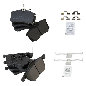 TRQ® - Semi-Metallic Front and Rear Disc Brake Pads