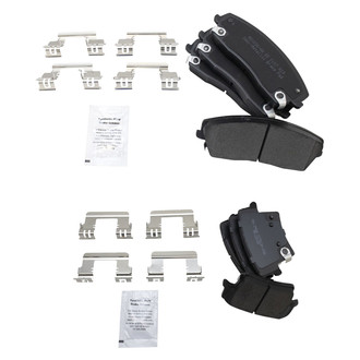 TRQ® - Semi-Metallic Front and Rear Disc Brake Pads