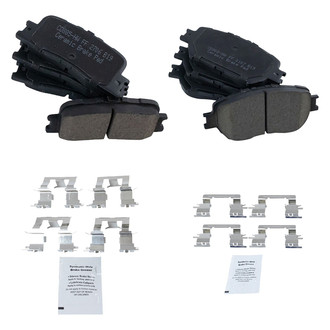 TRQ® - Ceramic Front and Rear Disc Brake Pads