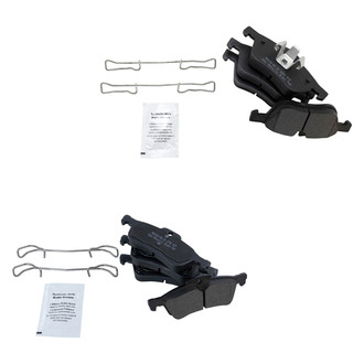 TRQ® - Semi-Metallic Front and Rear Disc Brake Pads