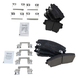 TRQ® - Ceramic Front and Rear Disc Brake Pads