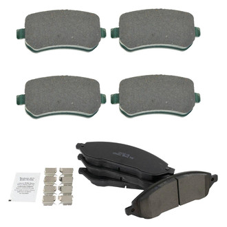 TRQ® - Ceramic Front and Rear Disc Brake Pads