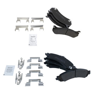 TRQ® - Semi-Metallic Front and Rear Disc Brake Pads