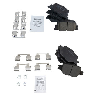 TRQ® - Ceramic Front and Rear Disc Brake Pads