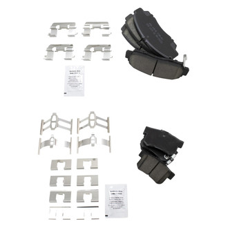 TRQ® - Ceramic Front and Rear Disc Brake Pads