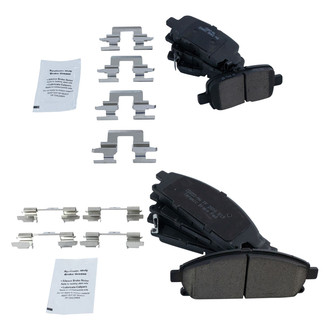 TRQ® - Ceramic Front and Rear Disc Brake Pads