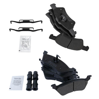 TRQ® - Semi-Metallic Front and Rear Disc Brake Pads