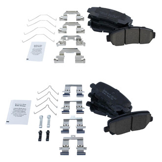TRQ® - Ceramic Front and Rear Disc Brake Pads