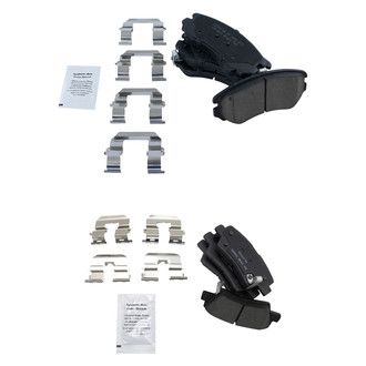 TRQ® - Ceramic Front and Rear Disc Brake Pads