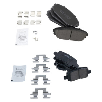 TRQ® - Ceramic Front and Rear Disc Brake Pads