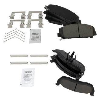 TRQ® - Ceramic Front and Rear Disc Brake Pads