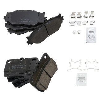 TRQ® - Ceramic Front and Rear Disc Brake Pads
