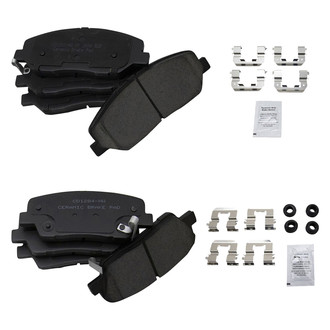 TRQ® - Ceramic Front and Rear Disc Brake Pads