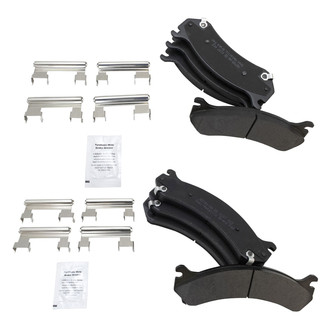 TRQ® - Semi-Metallic Front and Rear Disc Brake Pads