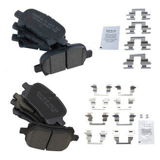 TRQ® - Ceramic Front and Rear Disc Brake Pads