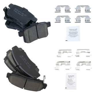 TRQ® - Ceramic Front and Rear Disc Brake Pads