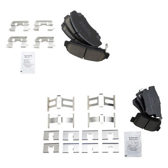 TRQ® - Semi-Metallic Front and Rear Disc Brake Pads