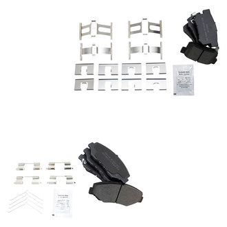 TRQ® - Semi-Metallic Front and Rear Disc Brake Pads