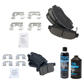 TRQ® - Ceramic Front and Rear Disc Brake Pads
