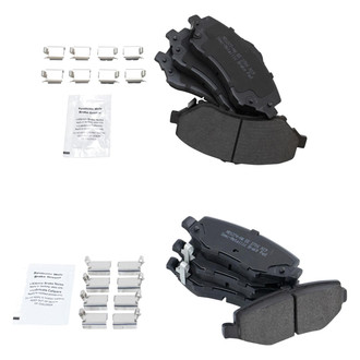 TRQ® - Semi-Metallic Front and Rear Disc Brake Pads